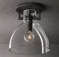 Load image into Gallery viewer, Everett Machinist Glass Cloche Flushmount
