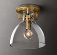 Load image into Gallery viewer, Everett Machinist Glass Cloche Flushmount
