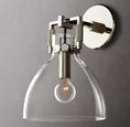 Load image into Gallery viewer, Everett Machinist Glass Cloche Sconce 8"
