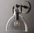 Load image into Gallery viewer, Everett Machinist Glass Cloche Sconce 8"
