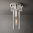 Load image into Gallery viewer, Everett Machinist Glass Cylinder Flushmount
