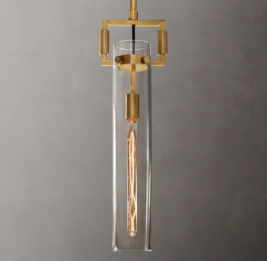 Everett Machinist Glass Cylinder Pendant