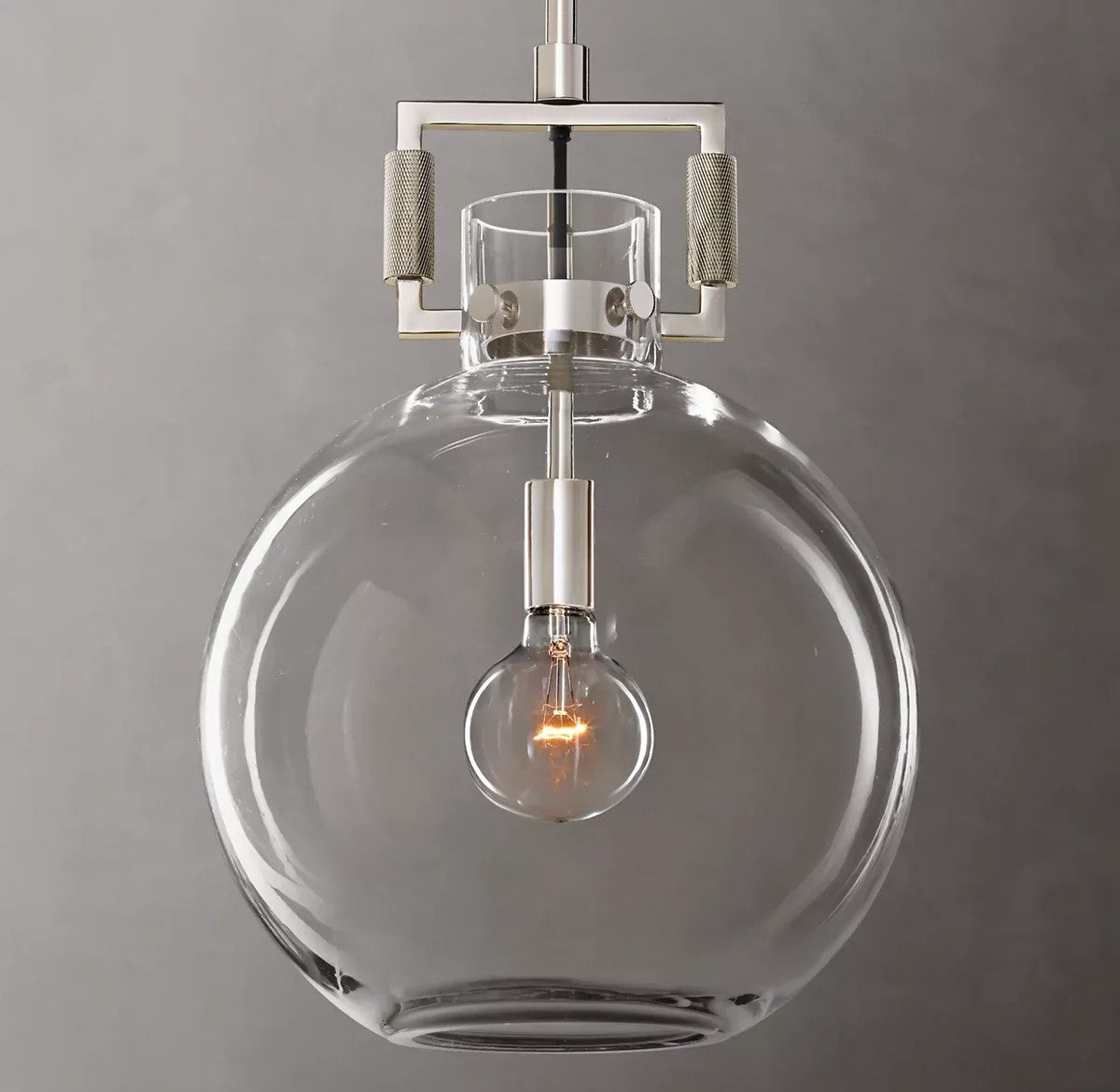 Everett Machinist Glass Globe Pendant