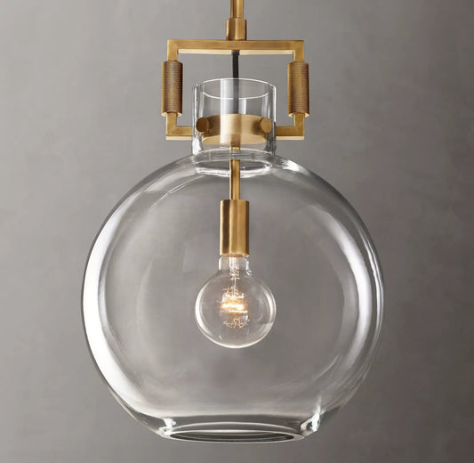 Everett Machinist Glass Globe Pendant