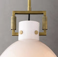 Load image into Gallery viewer, Everett Machinist Milk Glass Cloche Pendant
