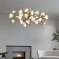 Load image into Gallery viewer, Flower Bloom Branch Brass Chandelier
