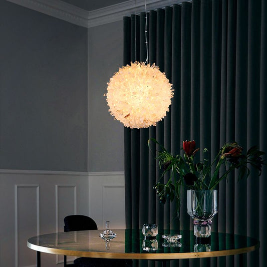 Besy Crystal Cluster Ball Pendant Light