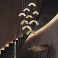 Load image into Gallery viewer, Besy Rock Crystal Crescent Chandelier
