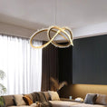 Load image into Gallery viewer, Besy Rock Crystal Möbius Ring Chandelier
