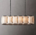 Load image into Gallery viewer, Harlynn Calcite Rectangular Chandelier 42"
