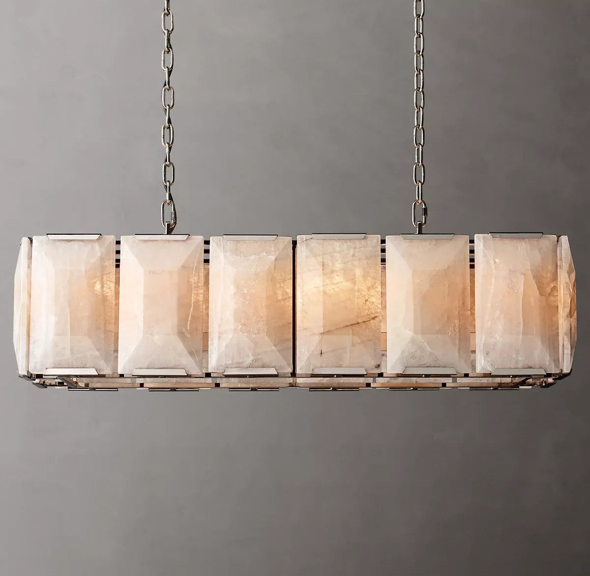Harlynn Calcite Rectangular Chandelier 42"