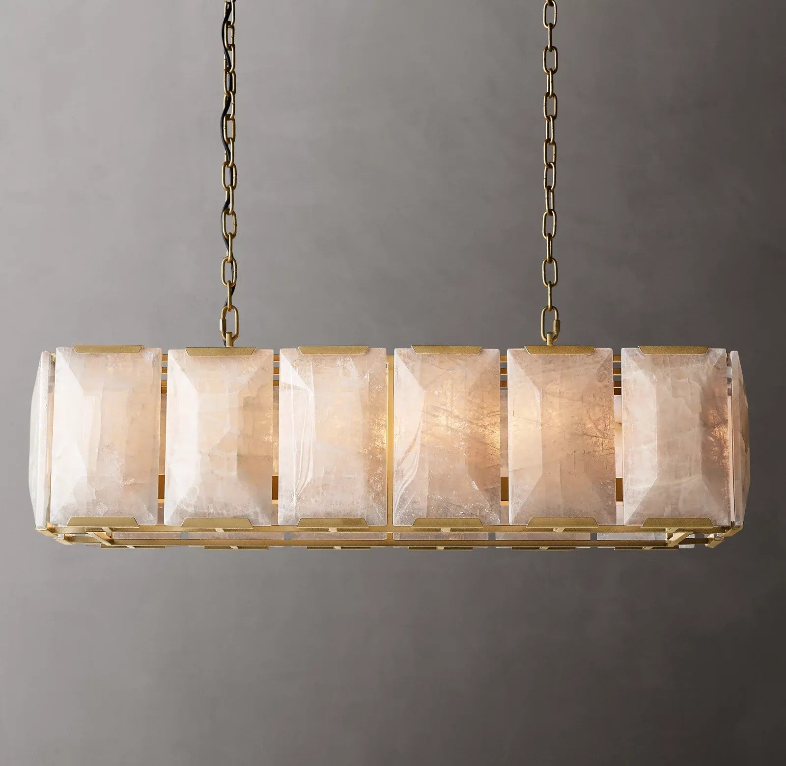 Harlynn Calcite Rectangular Chandelier 42"