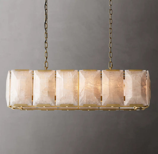 Harlynn Calcite Rectangular Chandelier 42"