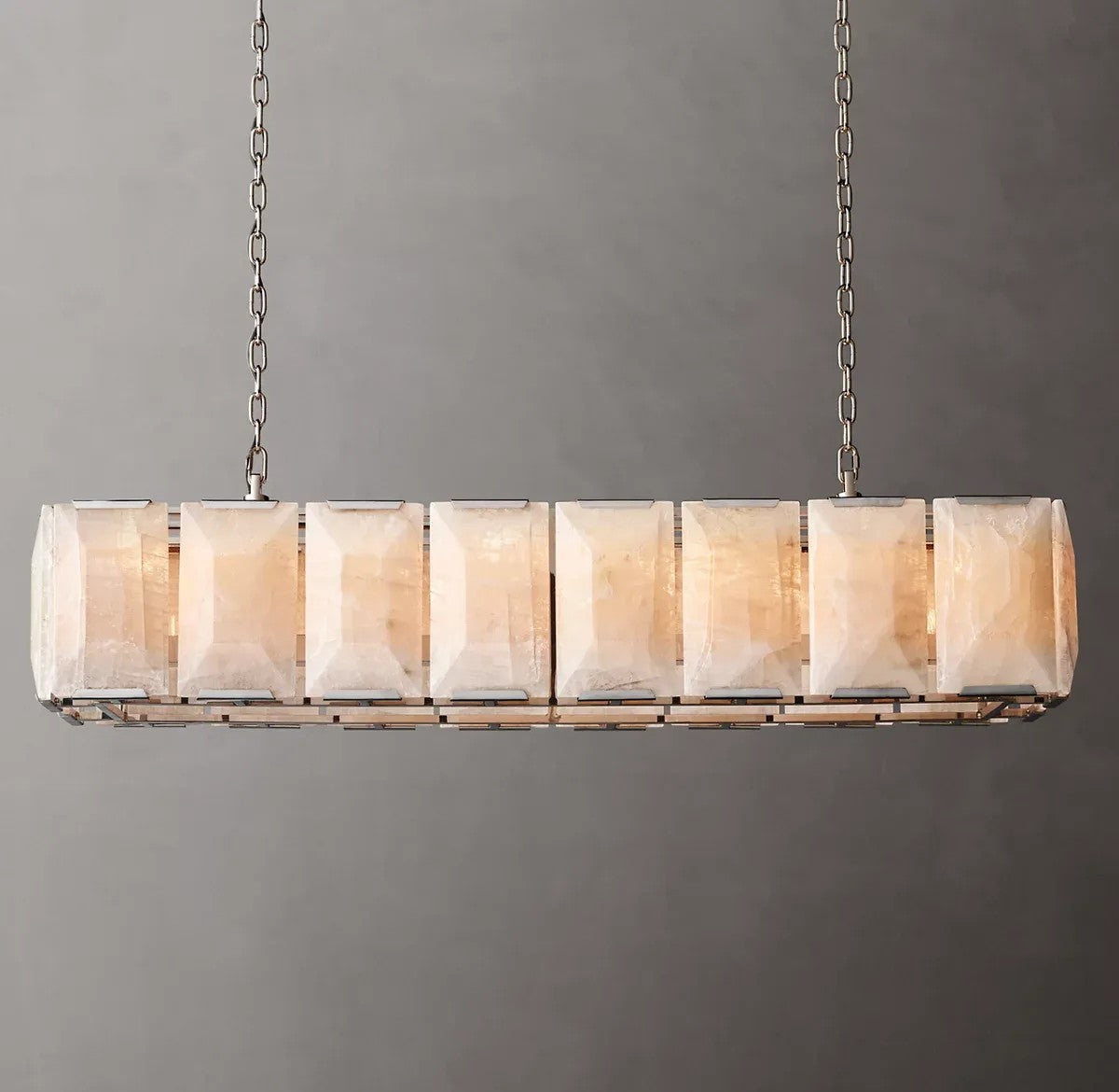 Harlynn Calcite Rectangular Chandelier 54"
