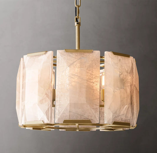 Harlynn Calcite Round Chandelier 19"