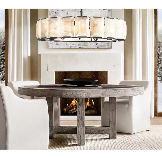 Harlynn Calcite Round Chandelier 31"