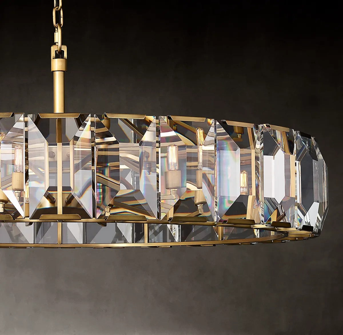 Harlynn Crystal Round Chandelier 43"