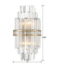 Load image into Gallery viewer, Kawu Crystal 2 Light Wall Sconce
