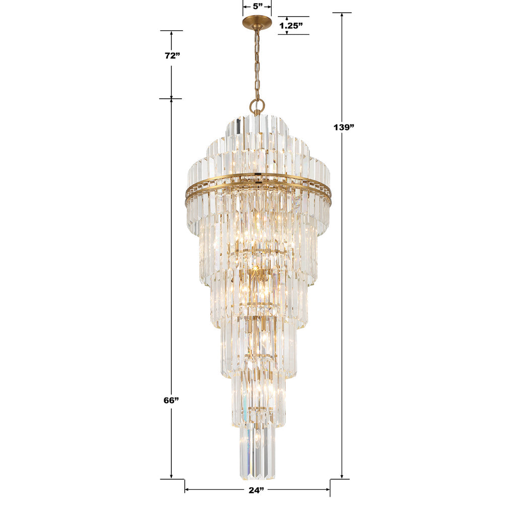 Kawu Multi-Layer Crystal 31 Light Chandelier