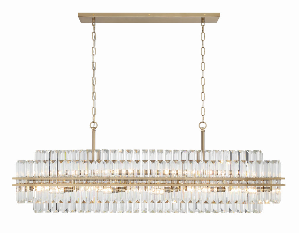 Kawu Rectangular Crystal 16 Light Chandelier