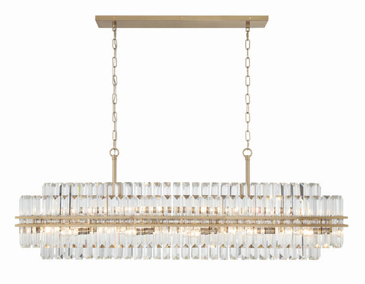 Kawu Rectangular Crystal 16 Light Chandelier