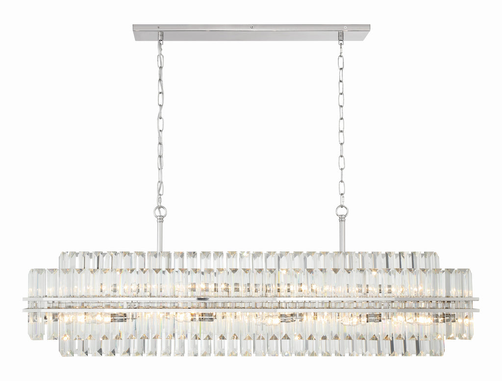 Kawu Rectangular Crystal 16 Light Chandelier
