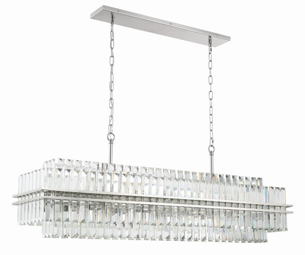 Kawu Rectangular Crystal 16 Light Chandelier