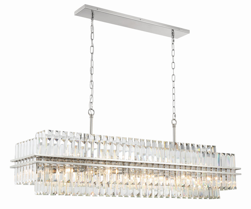 Kawu Rectangular Crystal 16 Light Chandelier