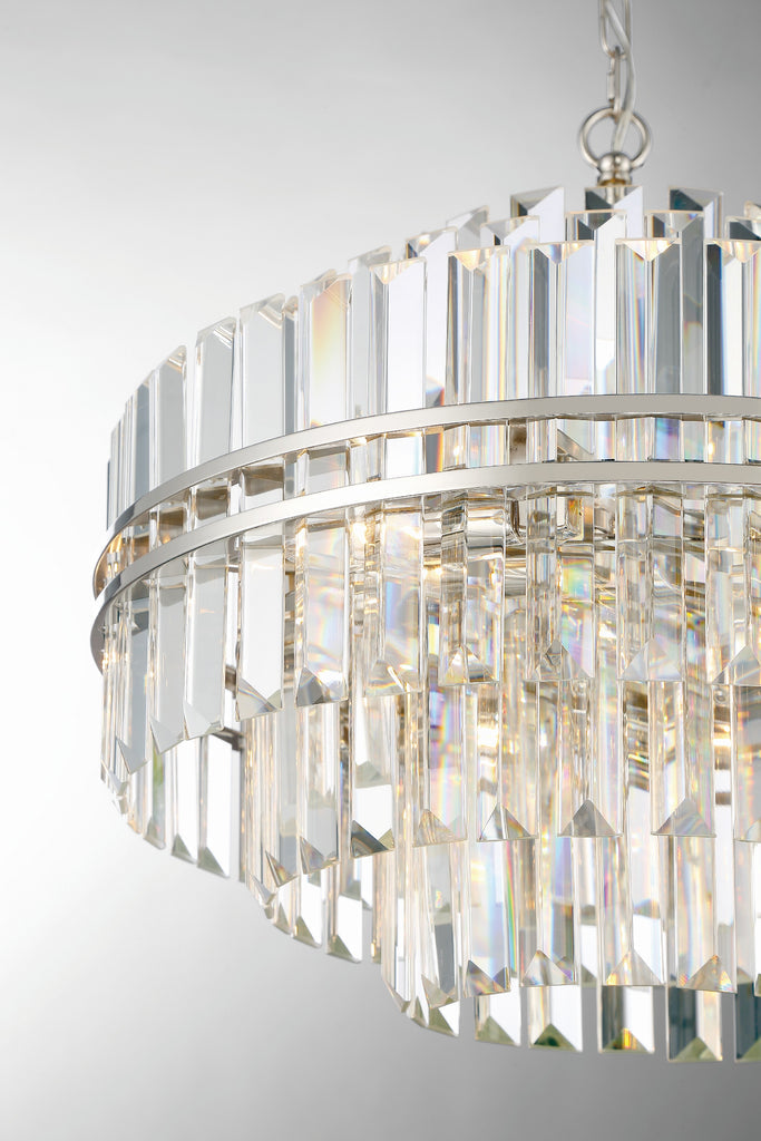 Kawu Round Crystal 12 Light Chandelier