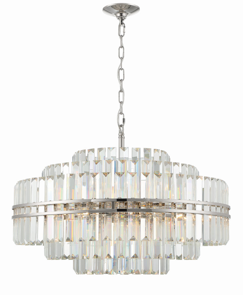 Kawu Round Crystal 16 Light Chandelier