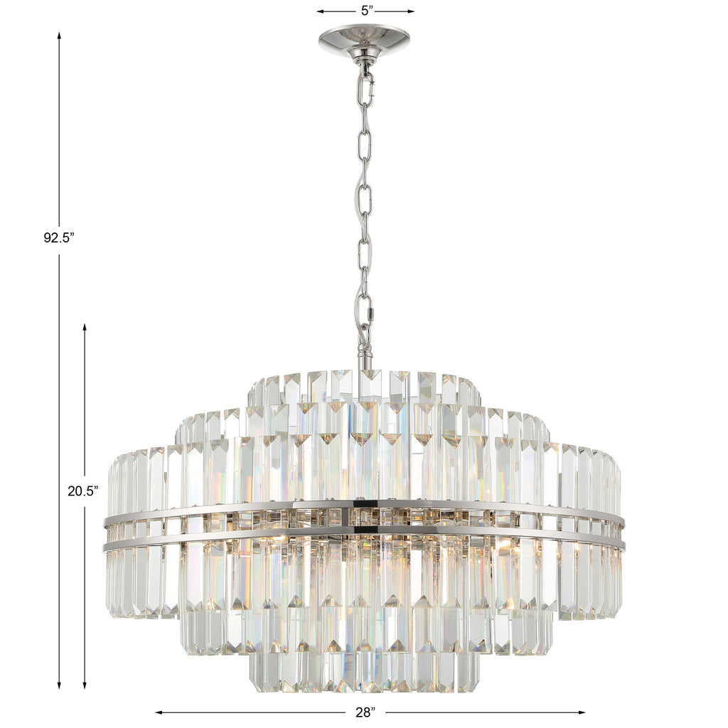 Kawu Round Crystal 16 Light Chandelier