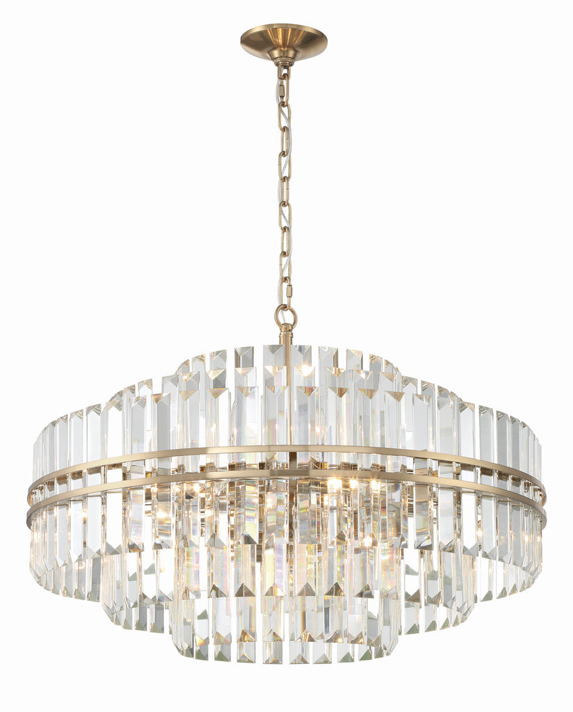 Kawu Round Crystal 16 Light Chandelier
