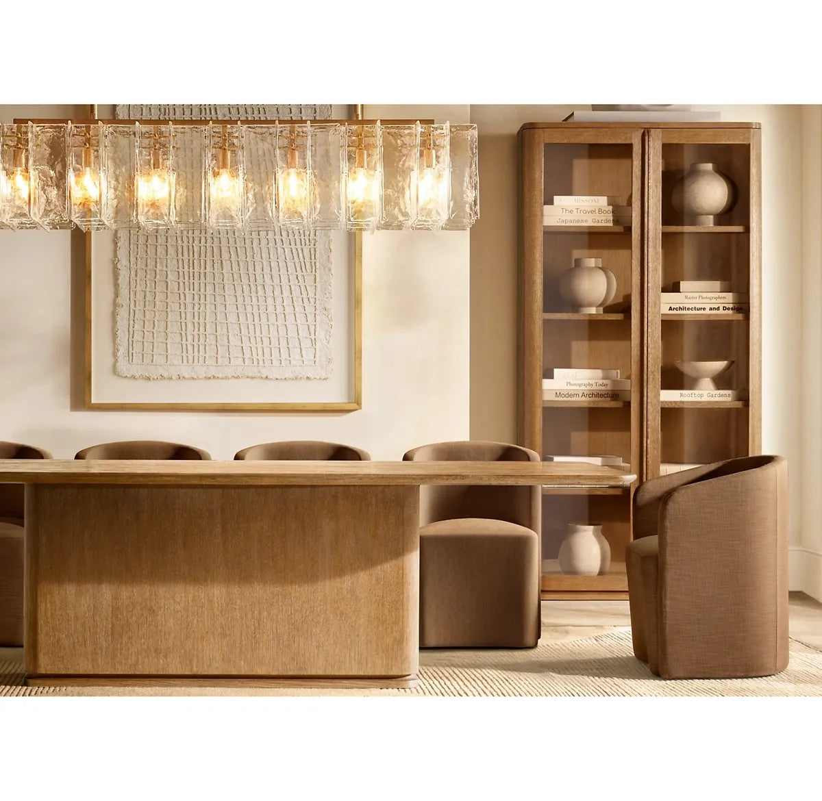 Ladonna Clear Glass Rectangular Chandelier 67"