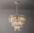 Charger l'image dans la visionneuse de la galerie, Ladonna Clear Glass Tiered Round Chandelier 36"
