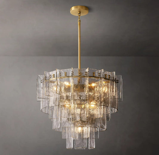 Ladonna Clear Glass Tiered Round Chandelier 36"