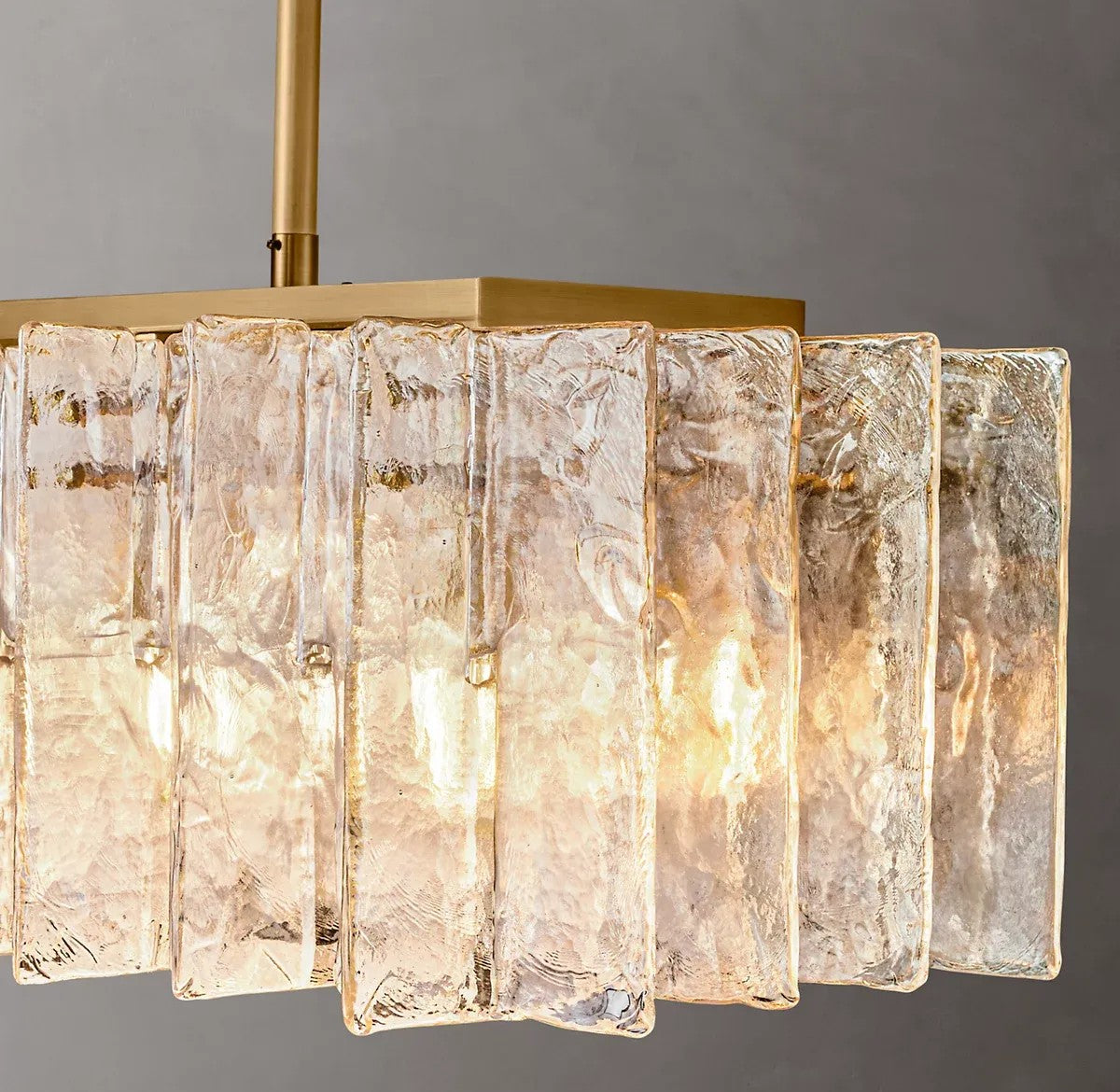 Ladonna Smoke Glass Linear Chandelier 67"