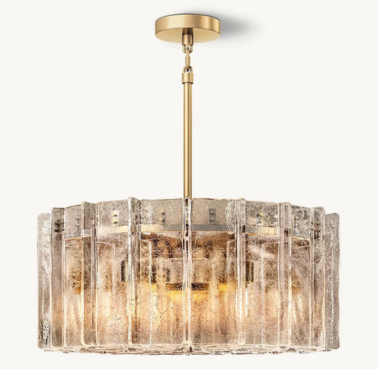 Ladonna Smoke Glass Round Chandelier 37"