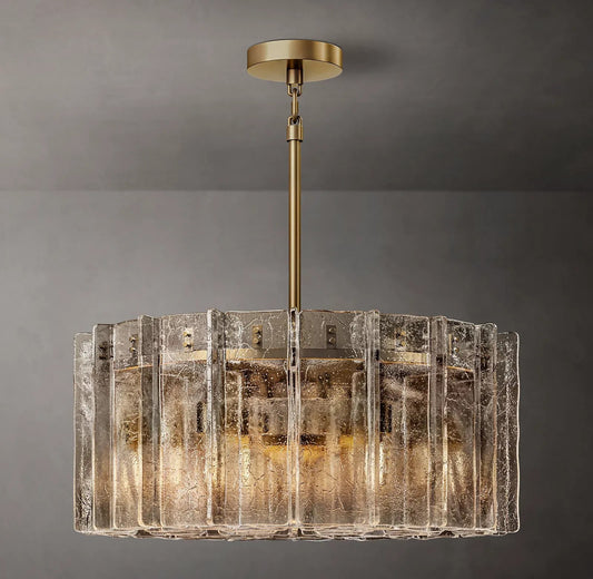 Ladonna Smoke Glass Round Chandelier 37"