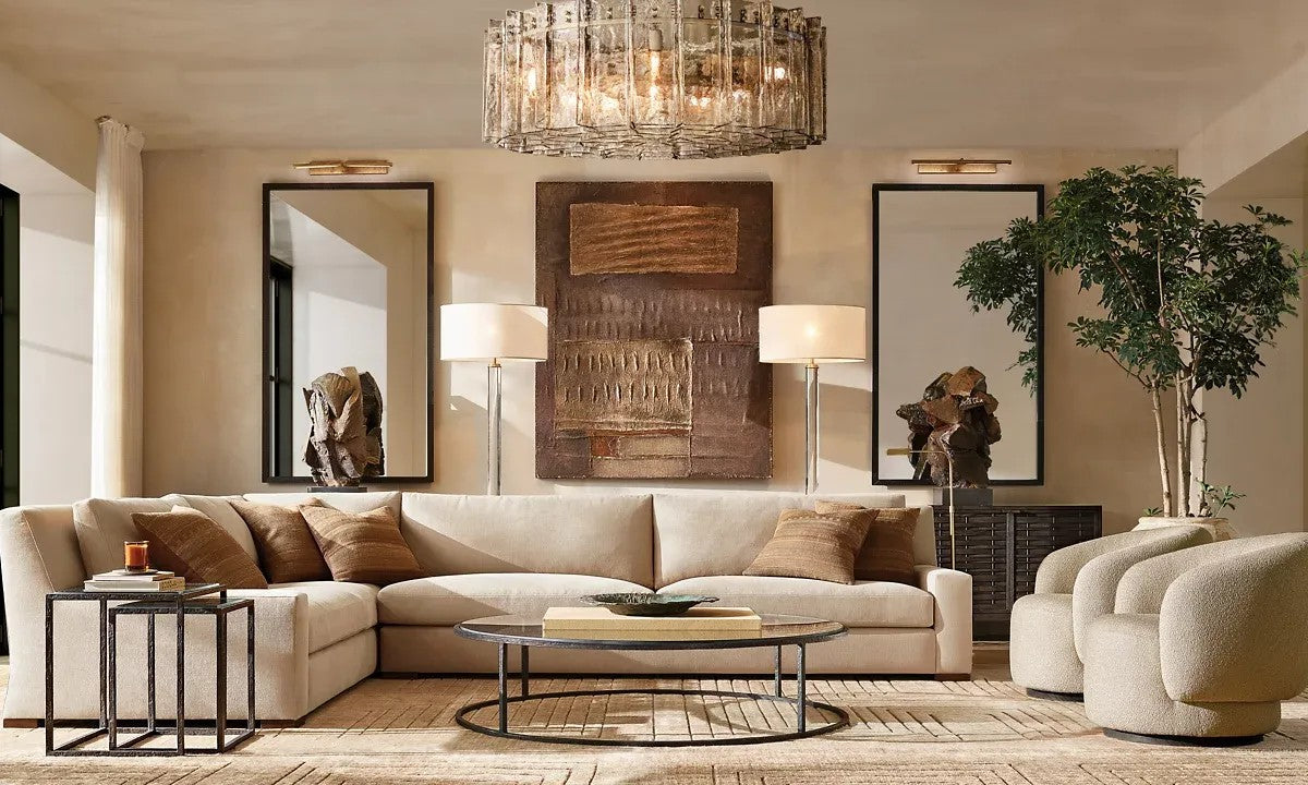 Ladonna Smoke Glass Round Chandelier 48"