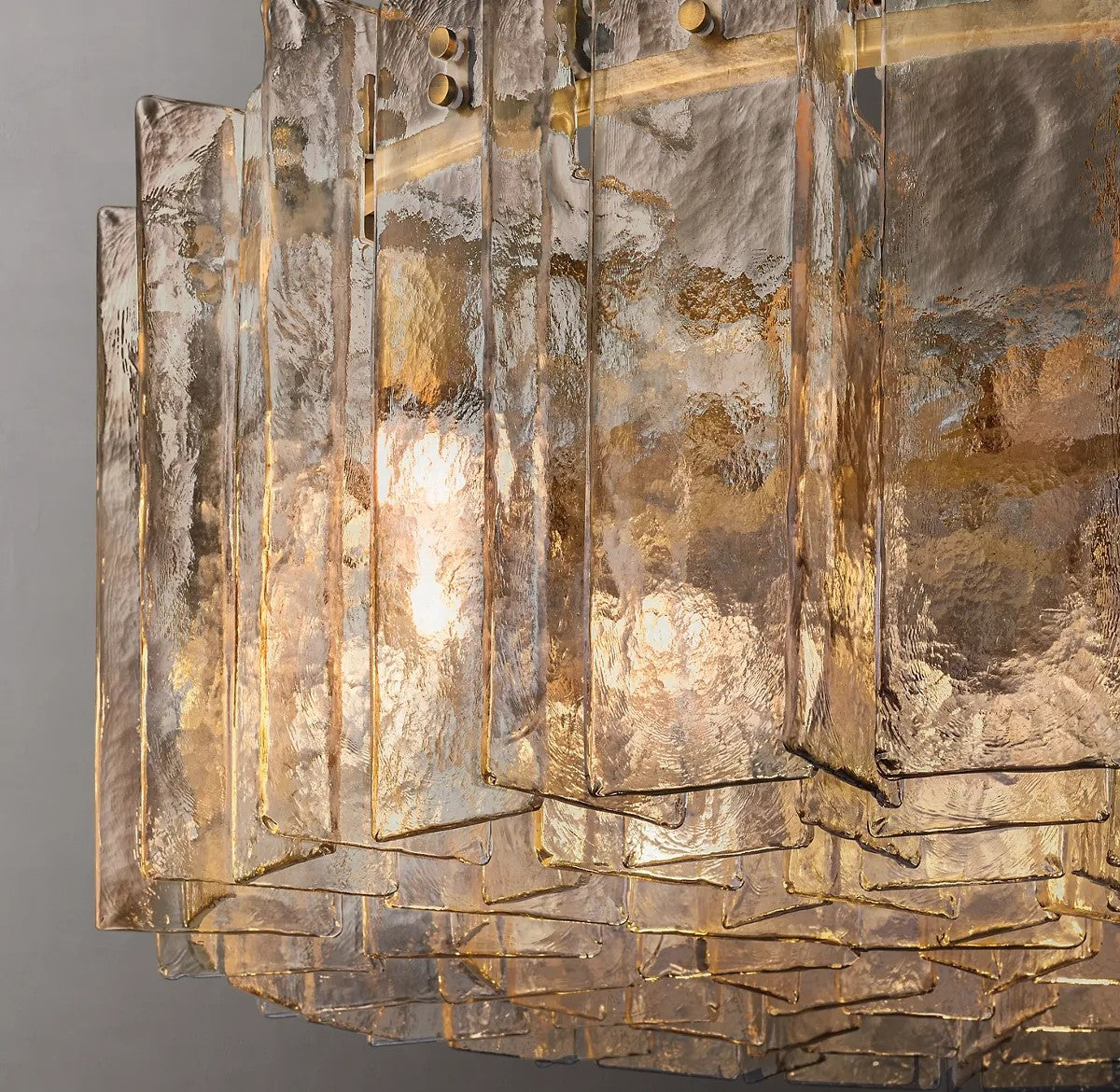 Ladonna Smoke Glass Round Chandelier 48"