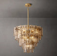 Gallery viewerに画像を読み込む, Ladonna Smoke Glass Tiered Round Chandelier 36"
