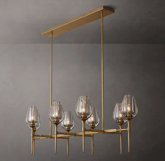 Lady Tulip Linear Chandelier 52"