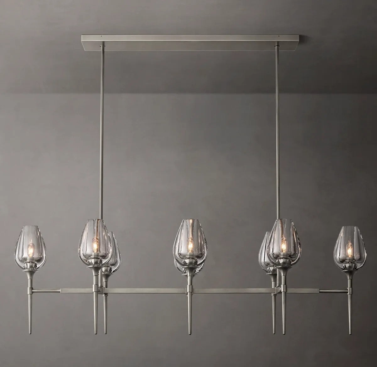 Lady Tulip Linear Chandelier 52"