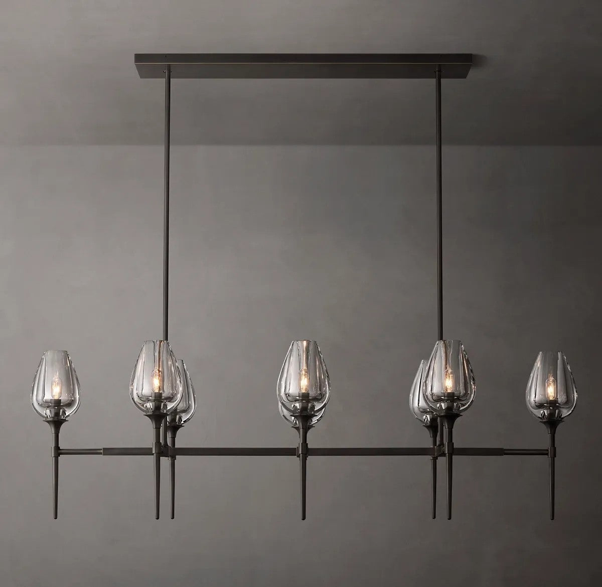 Lady Tulip Linear Chandelier 52"
