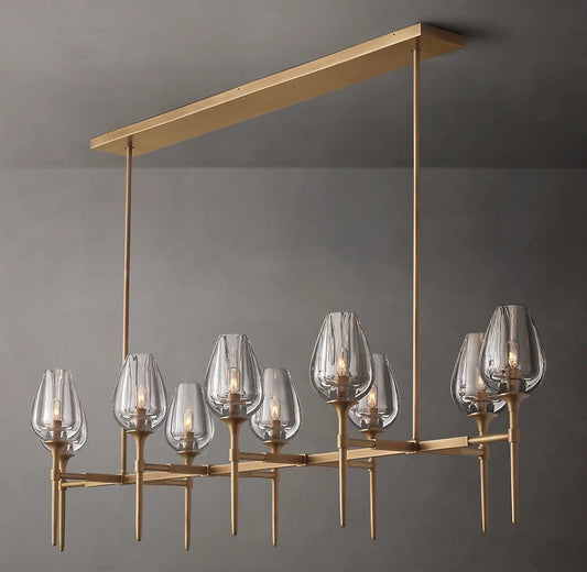 Lady Tulip Linear Chandelier 65"