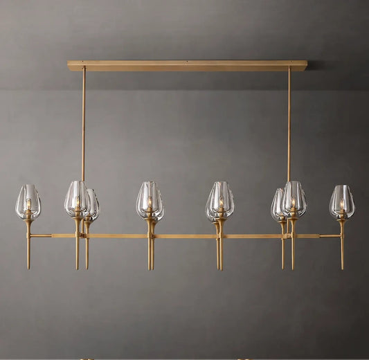 Lady Tulip Linear Chandelier 65"