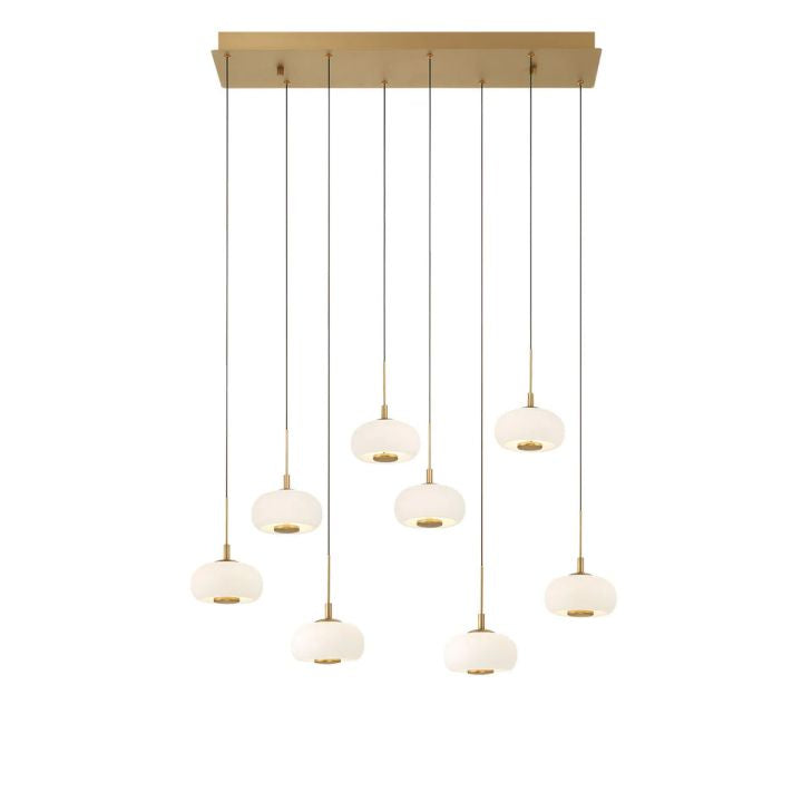 Alfia 8 Light Rectangular LED Chanderlier