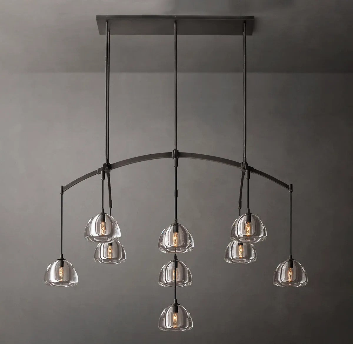 Mathias Hemisphere Linear Chandelier 54"