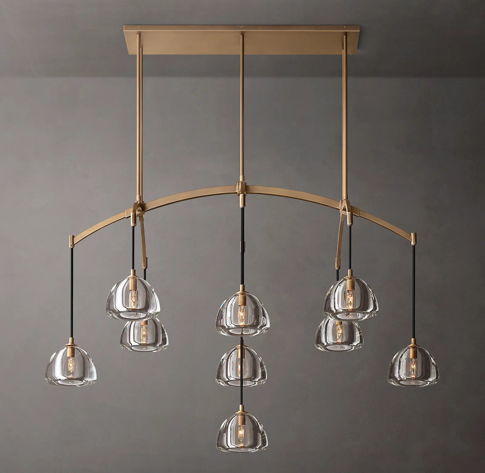 Mathias Hemisphere Linear Chandelier 54"