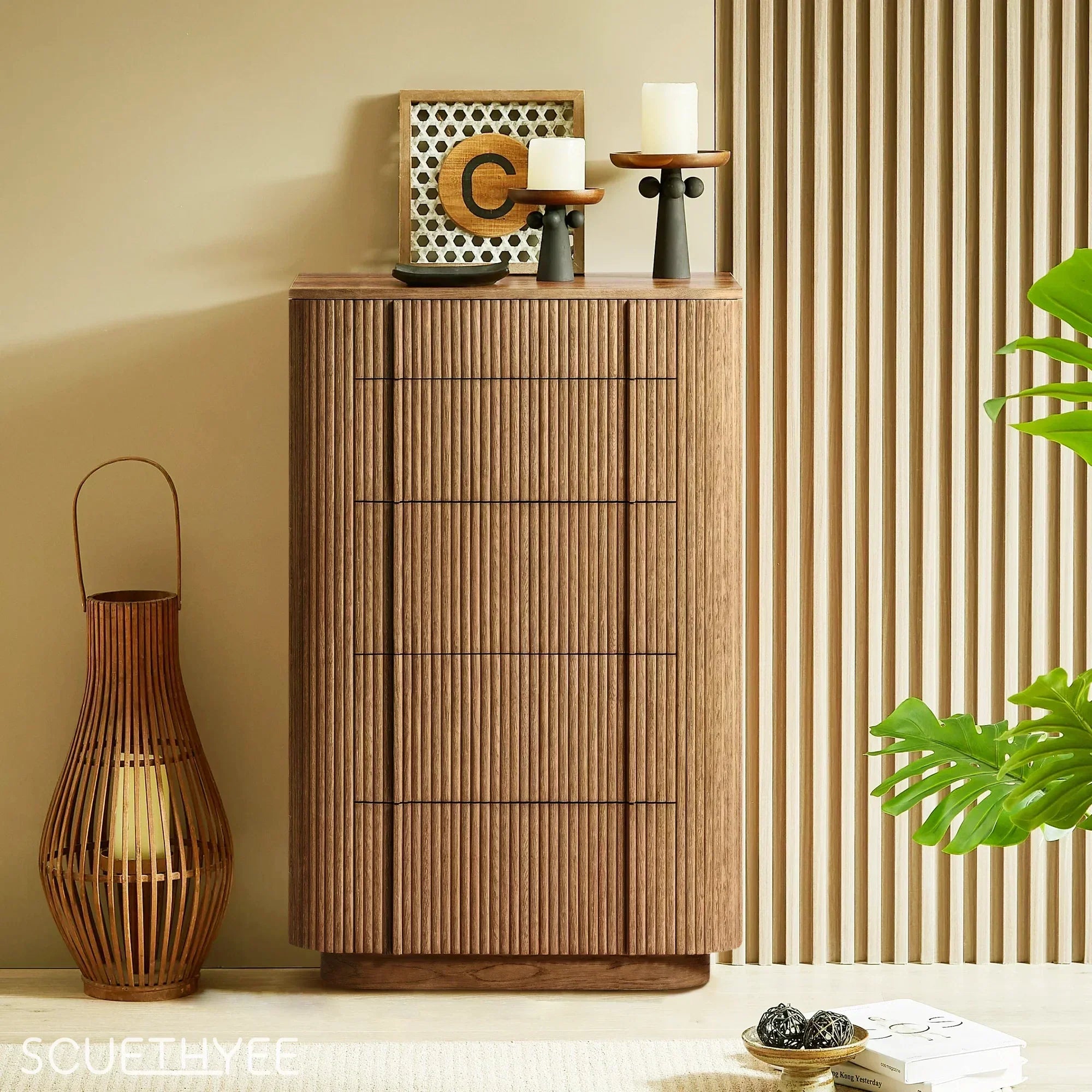 Holland Modern Cabinet 5-Drawer Narrow Dresser